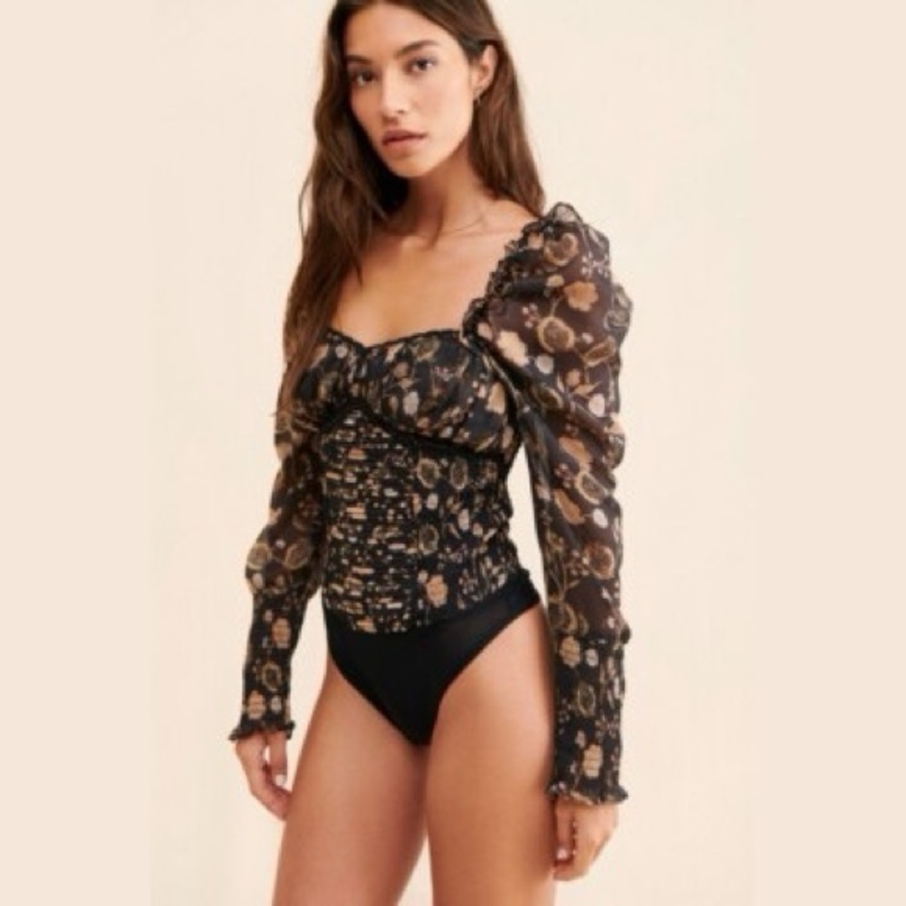 Free People Brunch Date Bodysuit Size Medium